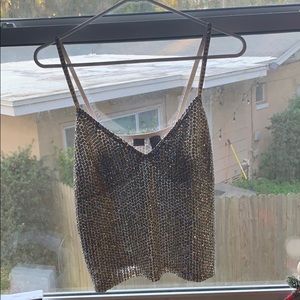 Sequined tank top